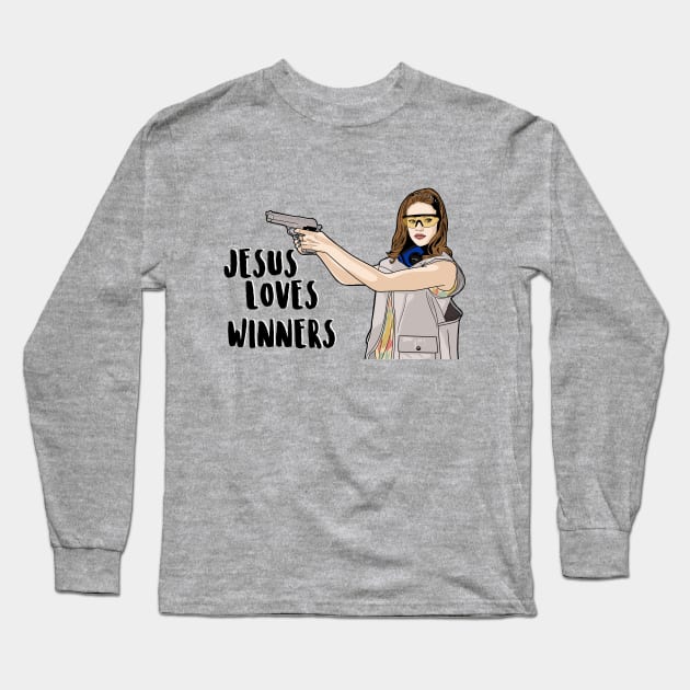 Jesus Loves Winners - Denise Richards in Drop Dead Gorgeous Long Sleeve T-Shirt by HadjM